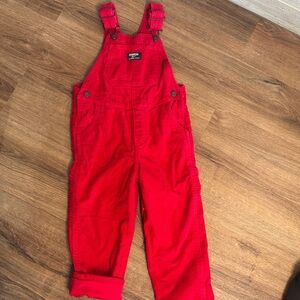 OshKosh B'gosh Vibrant Red Overalls
